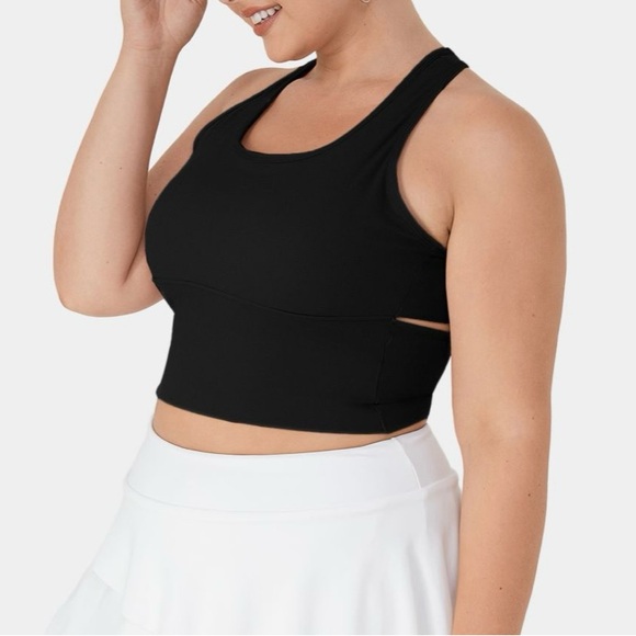 Softlyzero™ Plush U Neck Racerback Cut Out Plus Size Yoga Tank Top 3x - Picture 2 of 4